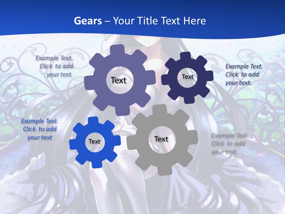 A Woman Sitting On A Flower Powerpoint Presentation PowerPoint Template