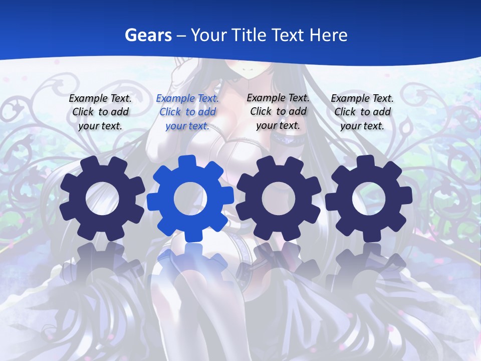 A Woman Sitting On A Flower Powerpoint Presentation PowerPoint Template