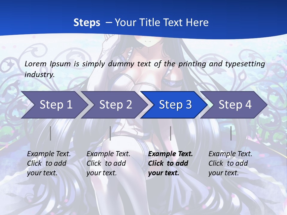 A Woman Sitting On A Flower Powerpoint Presentation PowerPoint Template