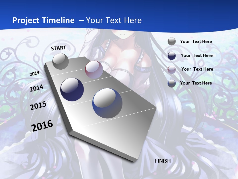 A Woman Sitting On A Flower Powerpoint Presentation PowerPoint Template