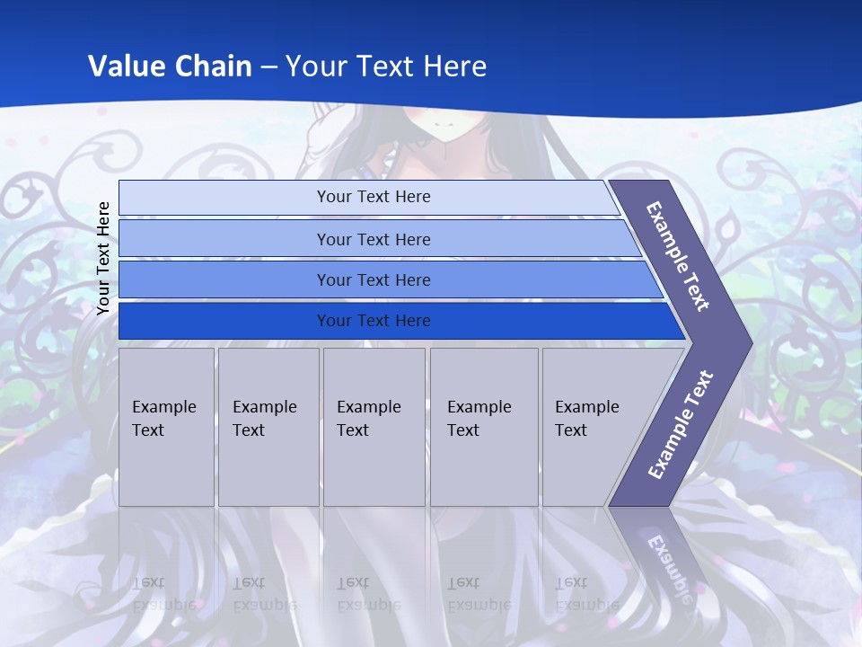 A Woman Sitting On A Flower Powerpoint Presentation PowerPoint Template