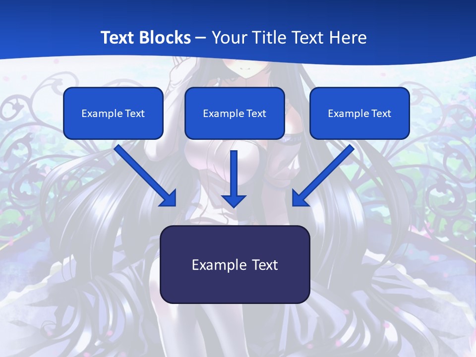 A Woman Sitting On A Flower Powerpoint Presentation PowerPoint Template