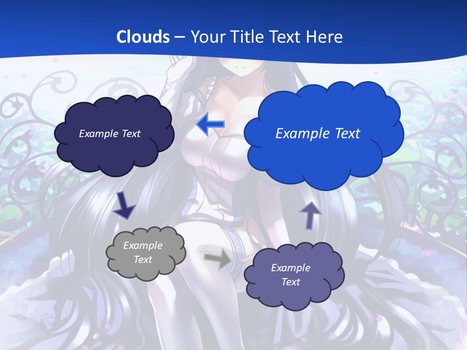 A Woman Sitting On A Flower Powerpoint Presentation PowerPoint Template
