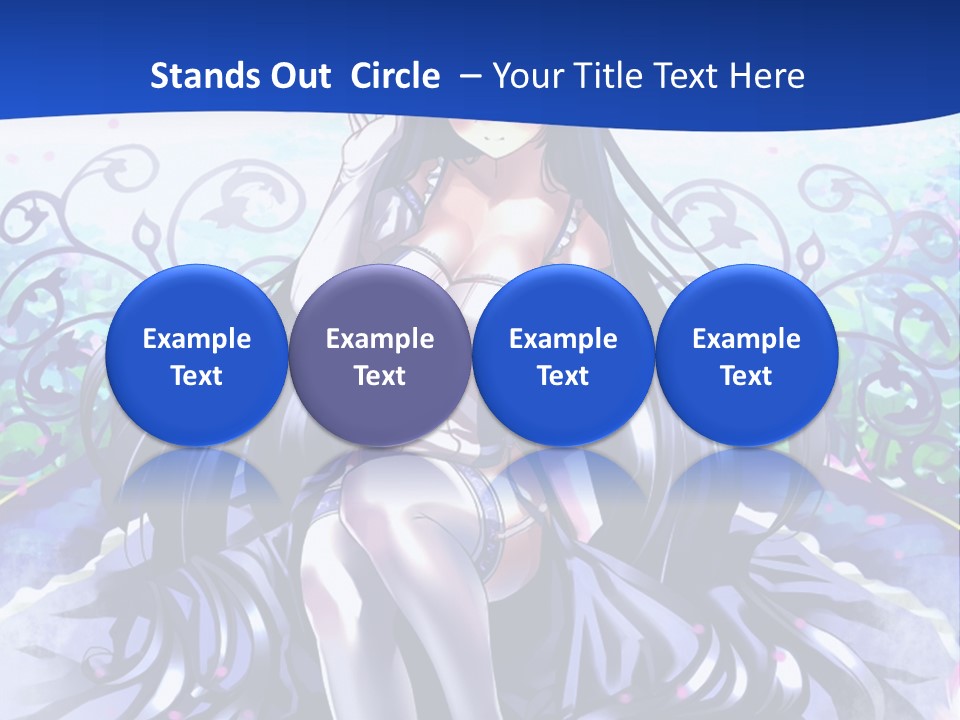 A Woman Sitting On A Flower Powerpoint Presentation PowerPoint Template