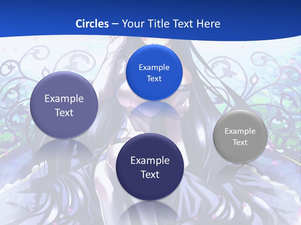 A Woman Sitting On A Flower Powerpoint Presentation PowerPoint Template