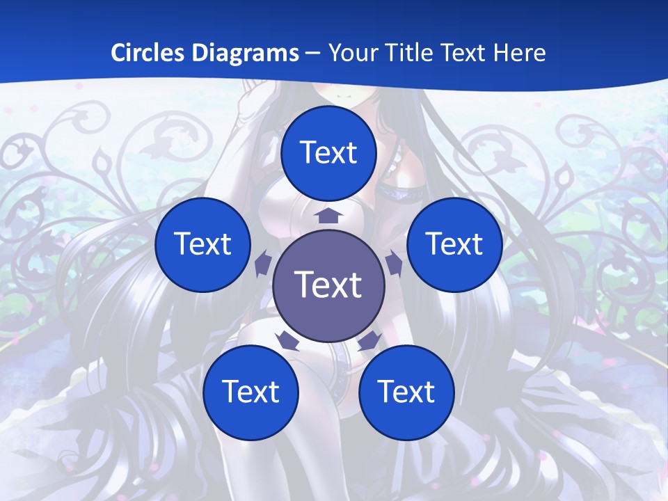 A Woman Sitting On A Flower Powerpoint Presentation PowerPoint Template