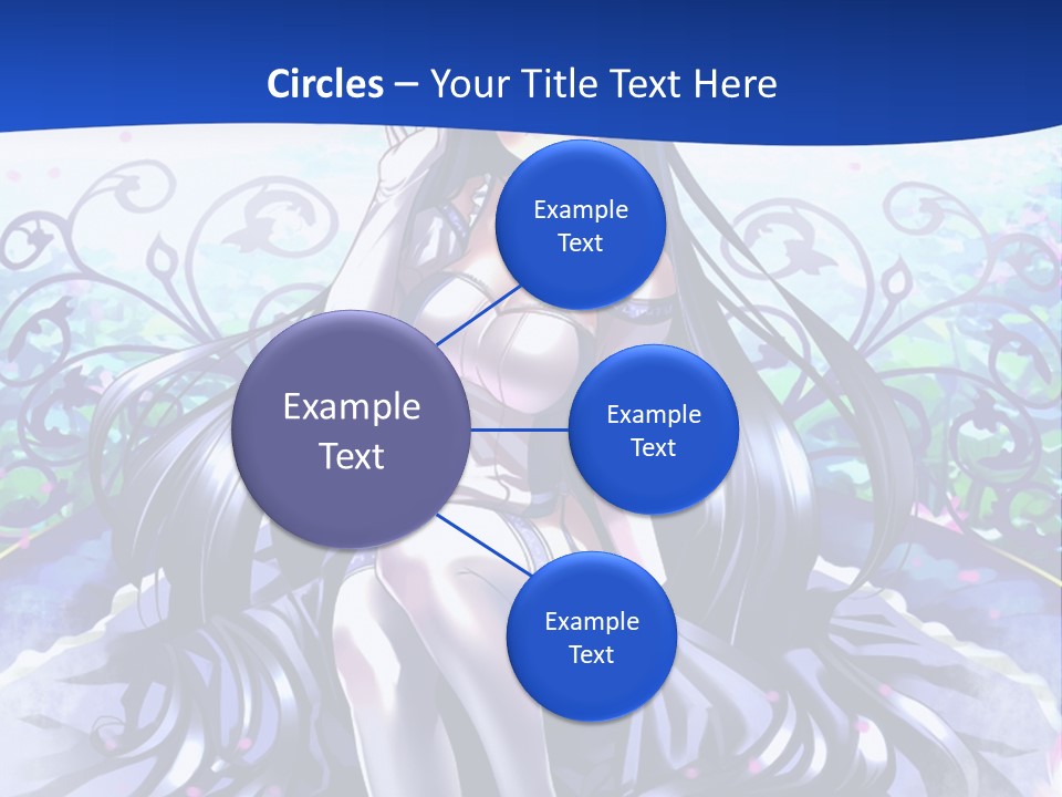 A Woman Sitting On A Flower Powerpoint Presentation PowerPoint Template