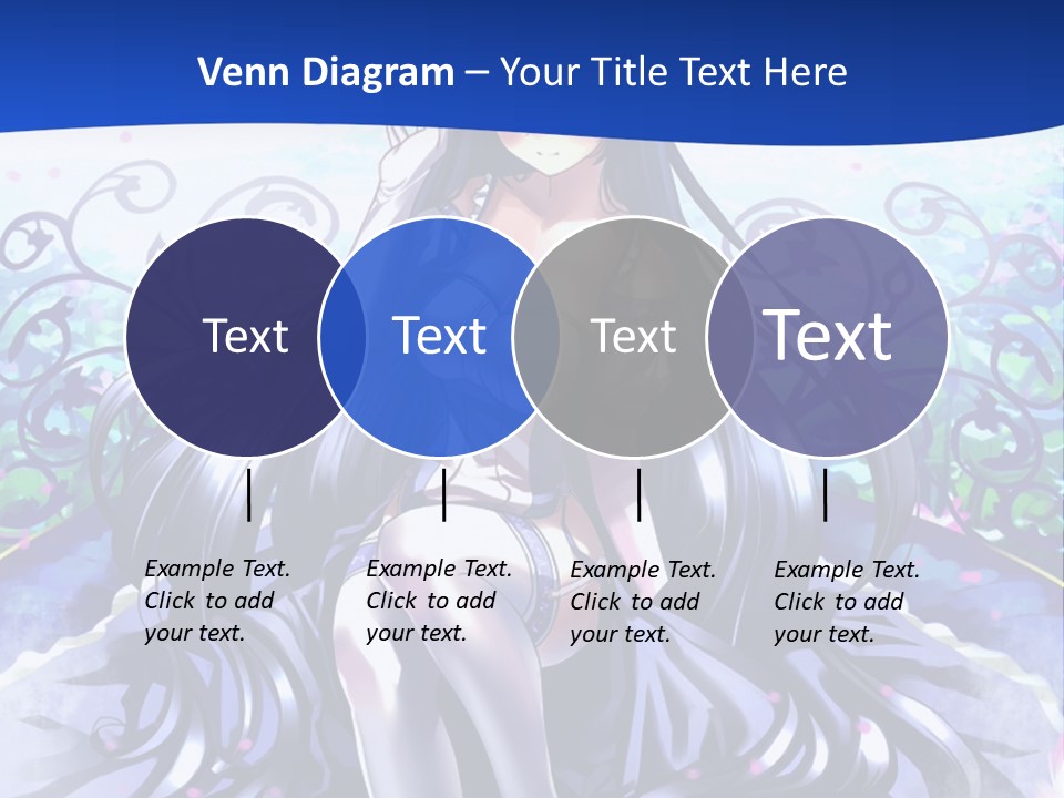 A Woman Sitting On A Flower Powerpoint Presentation PowerPoint Template