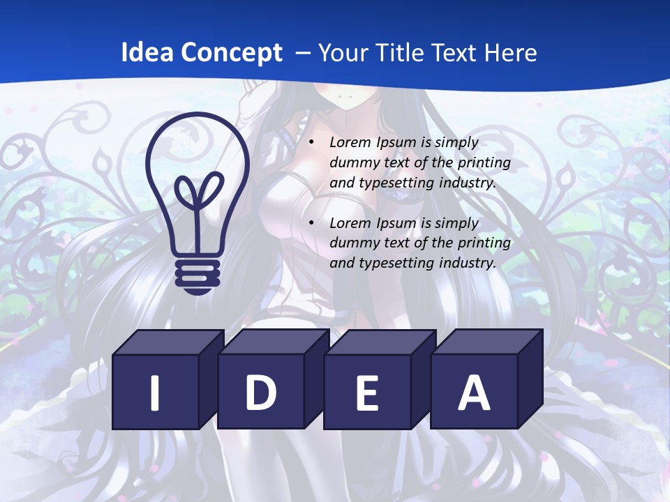 A Woman Sitting On A Flower Powerpoint Presentation PowerPoint Template