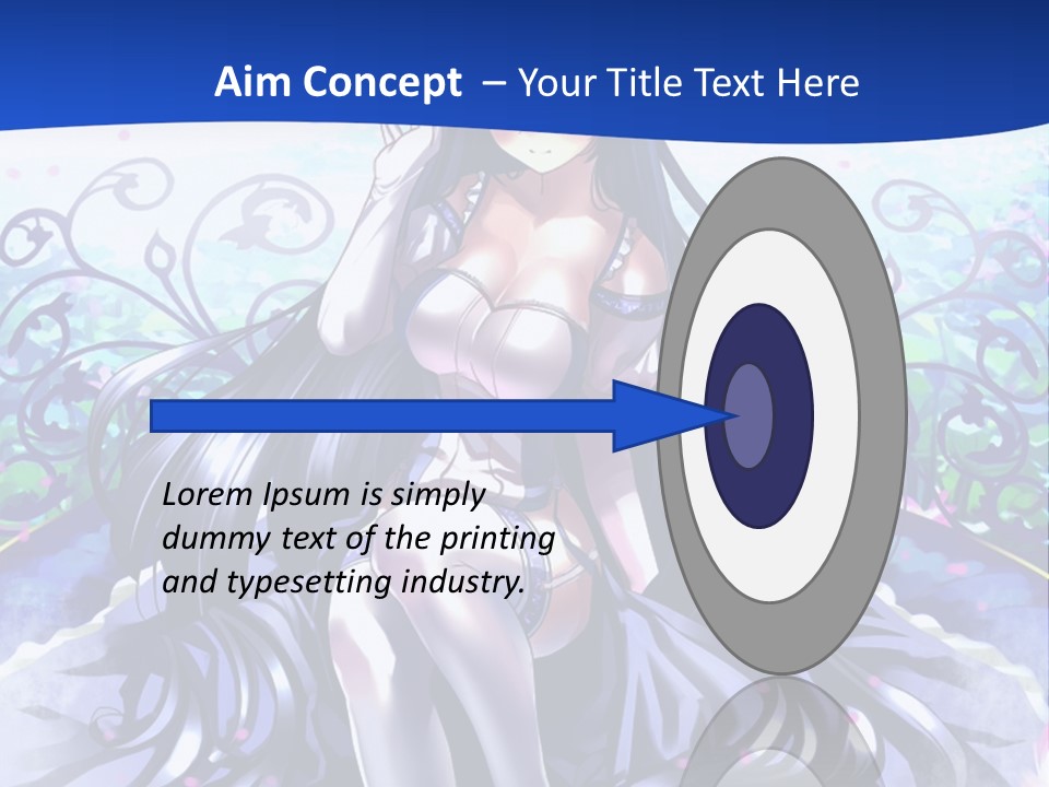 A Woman Sitting On A Flower Powerpoint Presentation PowerPoint Template