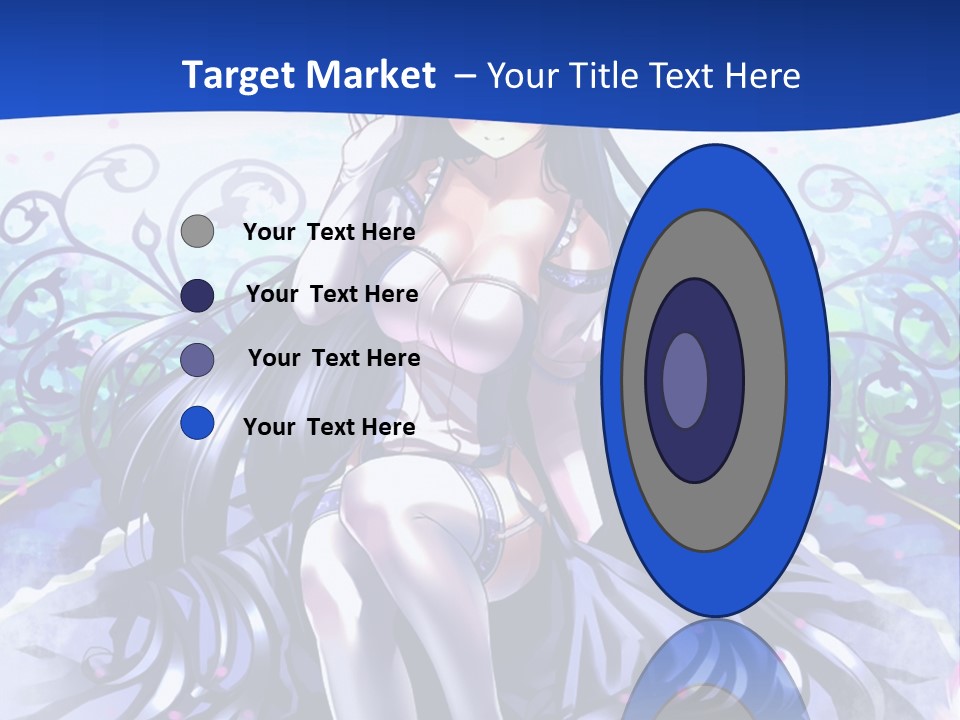 A Woman Sitting On A Flower Powerpoint Presentation PowerPoint Template