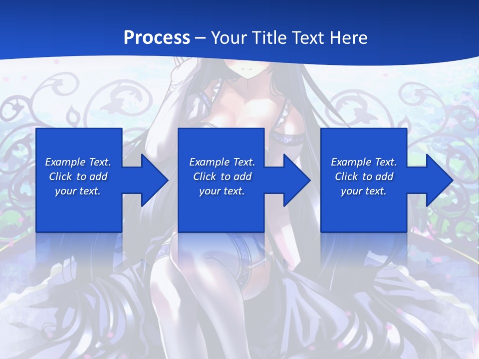 A Woman Sitting On A Flower Powerpoint Presentation PowerPoint Template