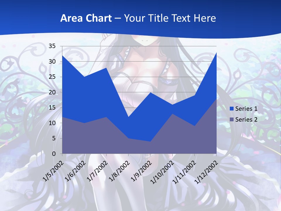 A Woman Sitting On A Flower Powerpoint Presentation PowerPoint Template