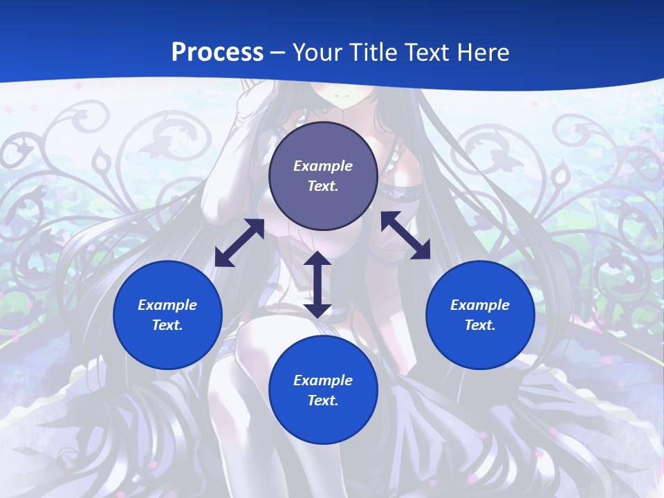 A Woman Sitting On A Flower Powerpoint Presentation PowerPoint Template