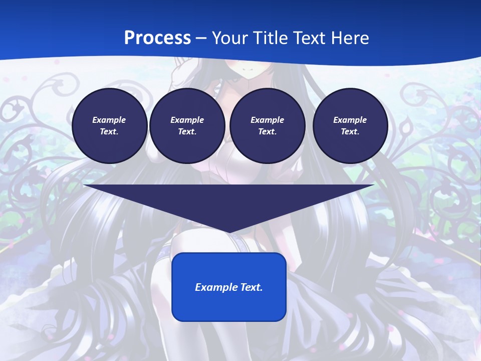 A Woman Sitting On A Flower Powerpoint Presentation PowerPoint Template