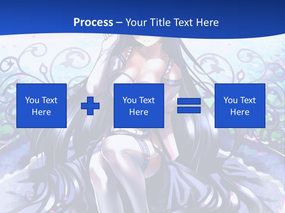 A Woman Sitting On A Flower Powerpoint Presentation PowerPoint Template