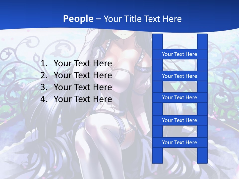 A Woman Sitting On A Flower Powerpoint Presentation PowerPoint Template