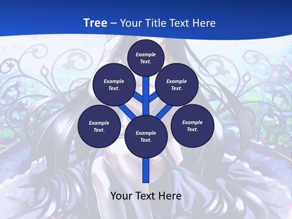 A Woman Sitting On A Flower Powerpoint Presentation PowerPoint Template