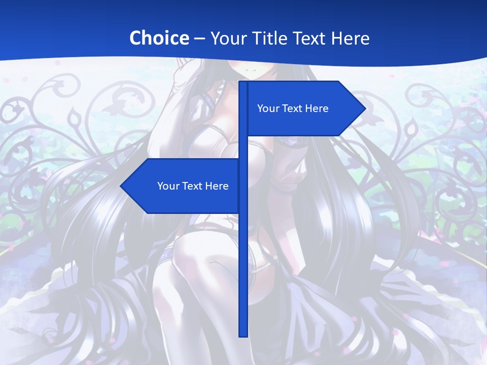 A Woman Sitting On A Flower Powerpoint Presentation PowerPoint Template