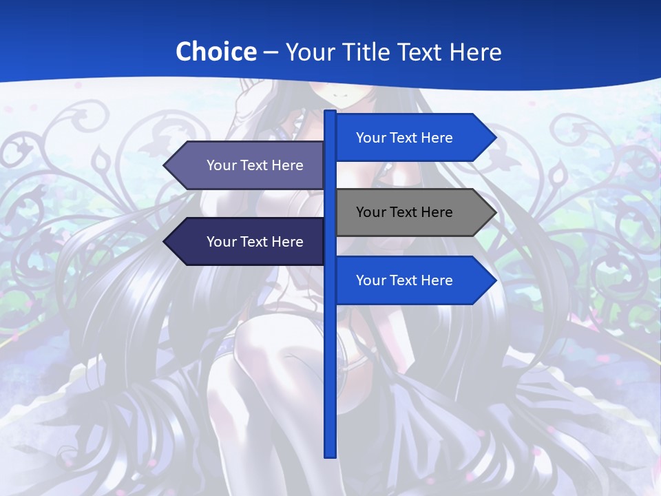 A Woman Sitting On A Flower Powerpoint Presentation PowerPoint Template