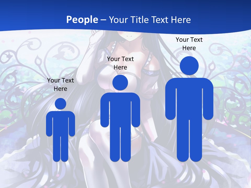 A Woman Sitting On A Flower Powerpoint Presentation PowerPoint Template