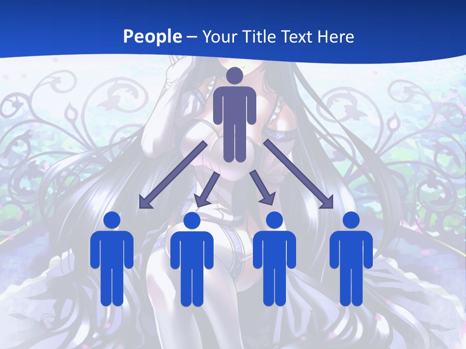 A Woman Sitting On A Flower Powerpoint Presentation PowerPoint Template