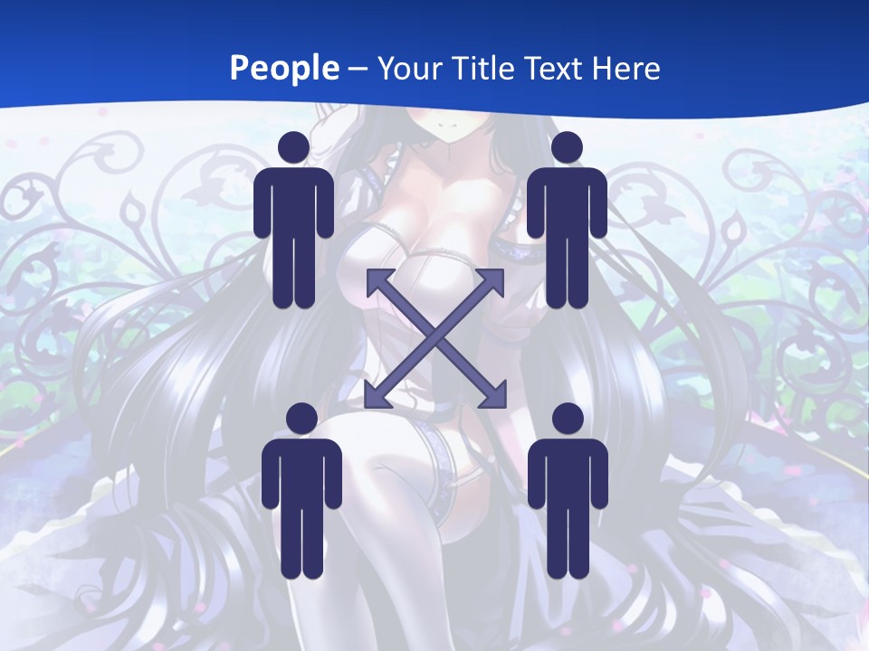 A Woman Sitting On A Flower Powerpoint Presentation PowerPoint Template