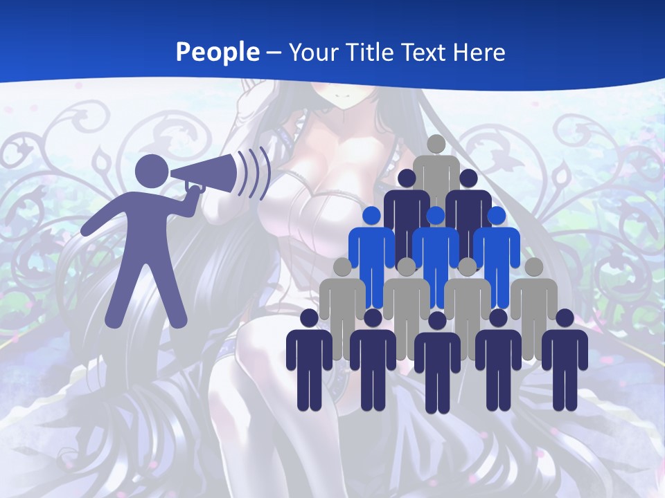 A Woman Sitting On A Flower Powerpoint Presentation PowerPoint Template