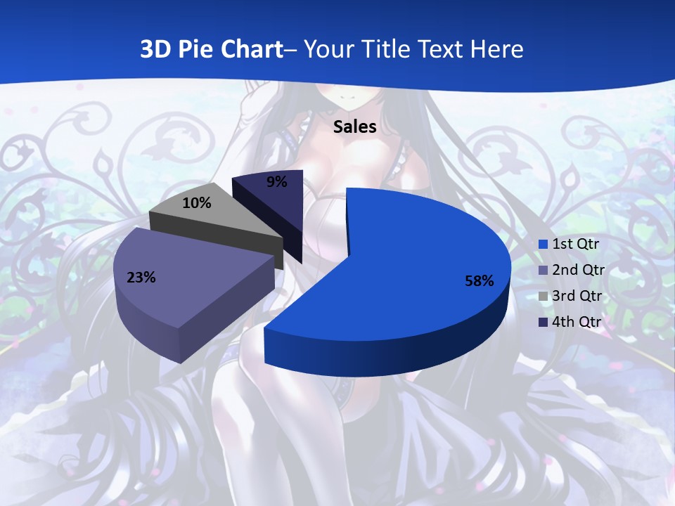 A Woman Sitting On A Flower Powerpoint Presentation PowerPoint Template
