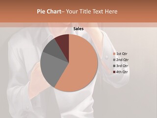 A Man In A Tie Is Holding A Cell Phone PowerPoint Template