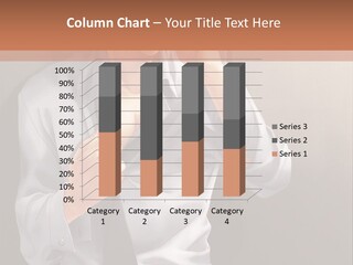 A Man In A Tie Is Holding A Cell Phone PowerPoint Template