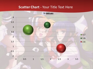 A Group Of Anime Girls Standing Next To Each Other PowerPoint Template