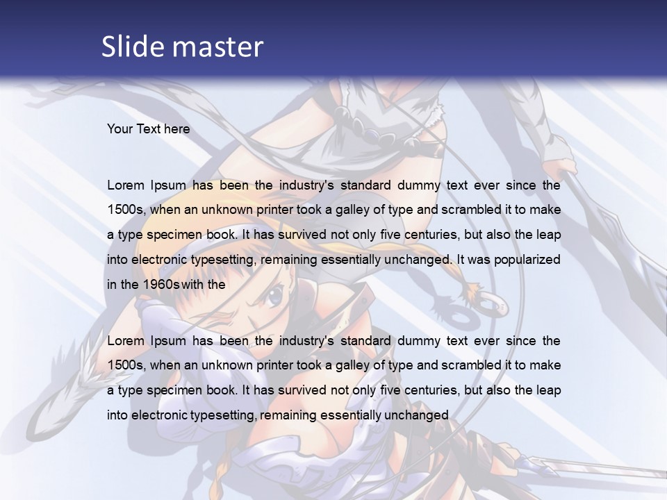 Two Sexy Women With Swords Powerpoint Template PowerPoint Template