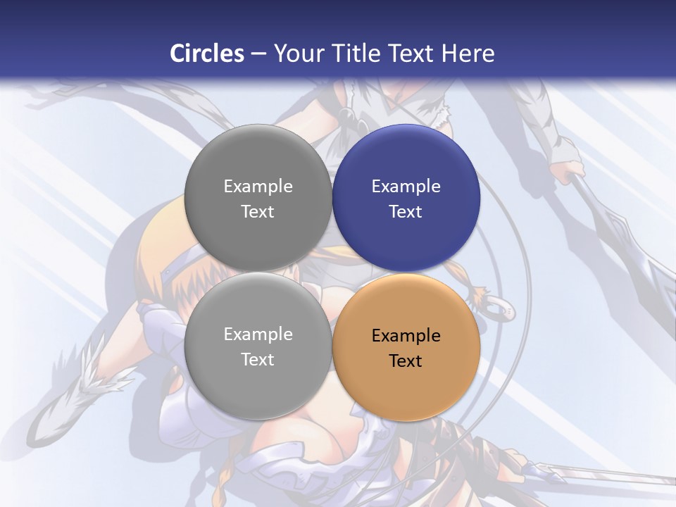 Two Sexy Women With Swords Powerpoint Template PowerPoint Template