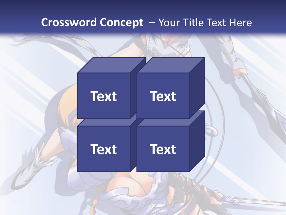 Two Sexy Women With Swords Powerpoint Template PowerPoint Template