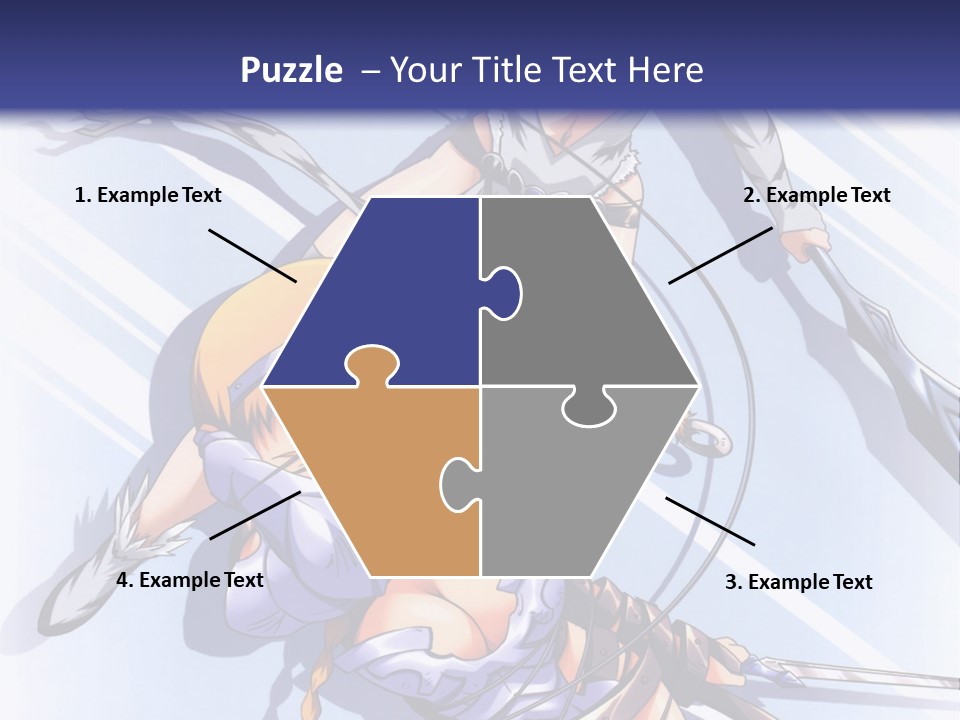 Two Sexy Women With Swords Powerpoint Template PowerPoint Template