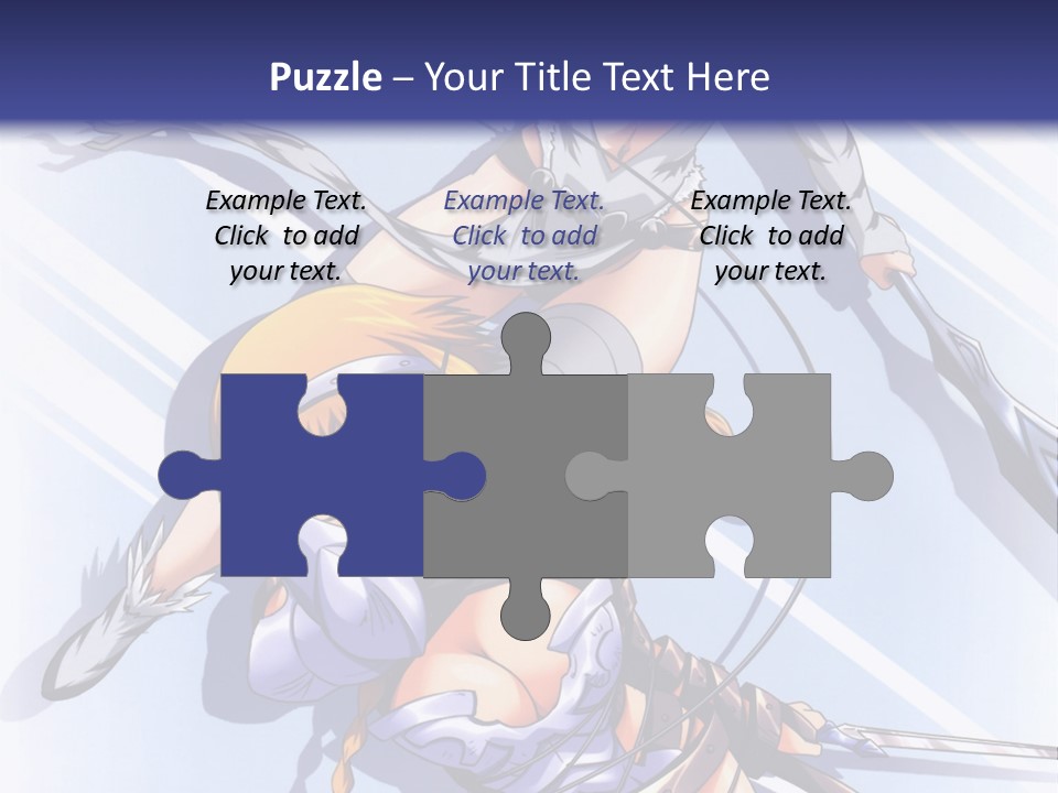 Two Sexy Women With Swords Powerpoint Template PowerPoint Template