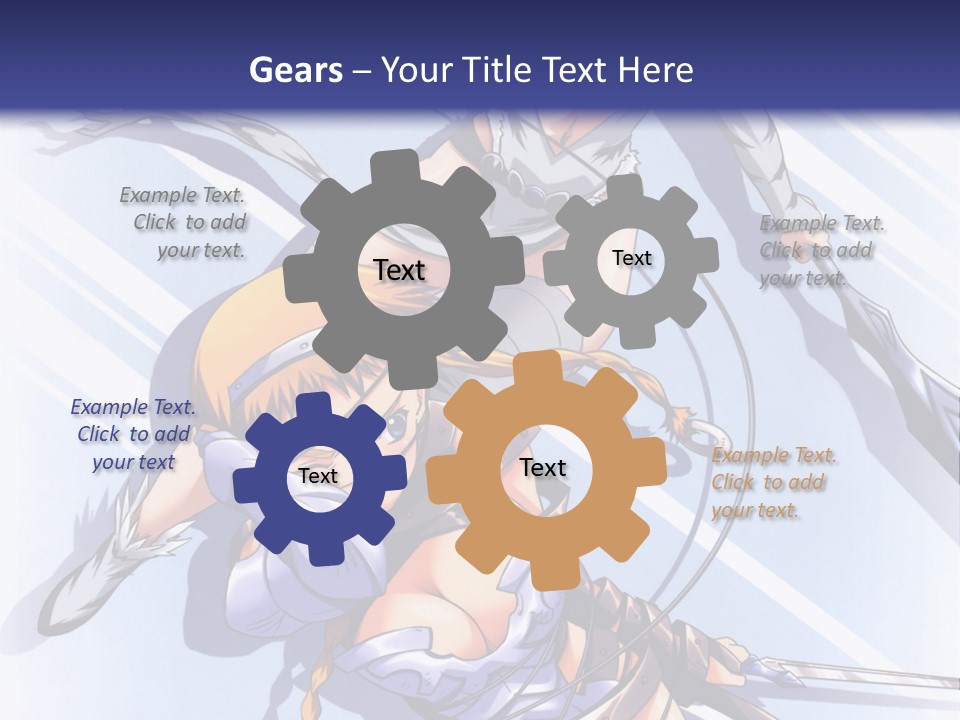 Two Sexy Women With Swords Powerpoint Template PowerPoint Template