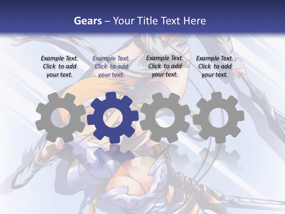 Two Sexy Women With Swords Powerpoint Template PowerPoint Template