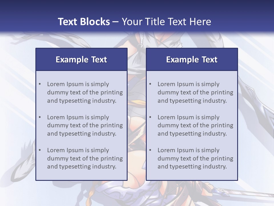 Two Sexy Women With Swords Powerpoint Template PowerPoint Template