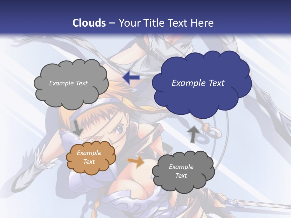 Two Sexy Women With Swords Powerpoint Template PowerPoint Template