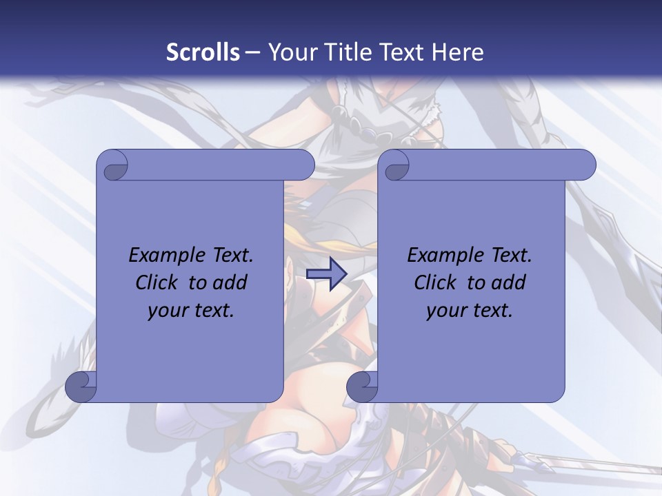 Two Sexy Women With Swords Powerpoint Template PowerPoint Template