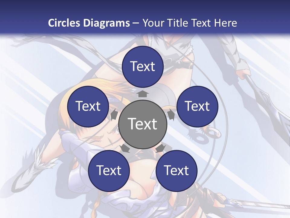 Two Sexy Women With Swords Powerpoint Template PowerPoint Template