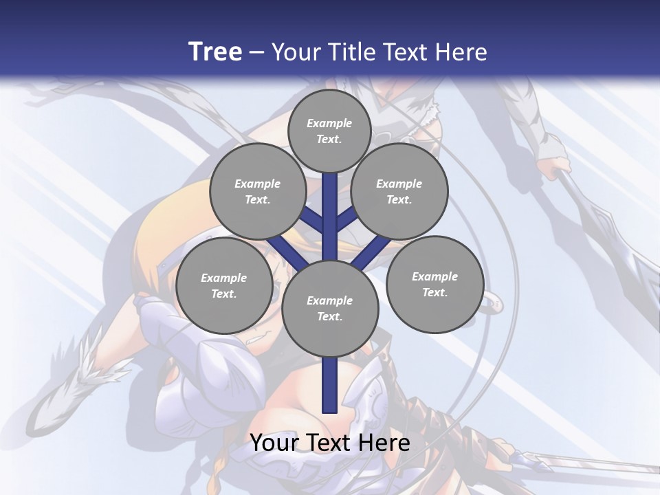 Two Sexy Women With Swords Powerpoint Template PowerPoint Template