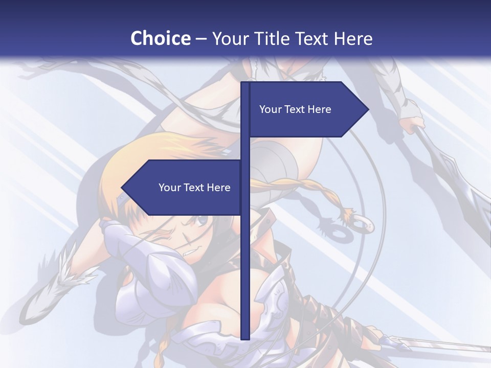 Two Sexy Women With Swords Powerpoint Template PowerPoint Template