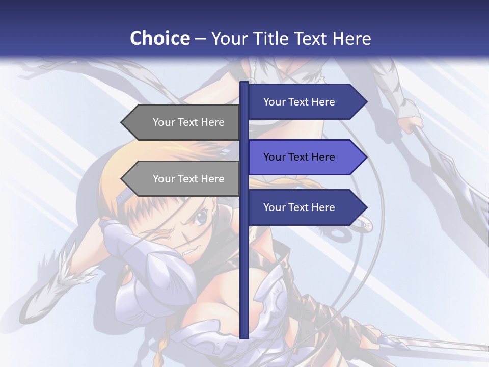 Two Sexy Women With Swords Powerpoint Template PowerPoint Template