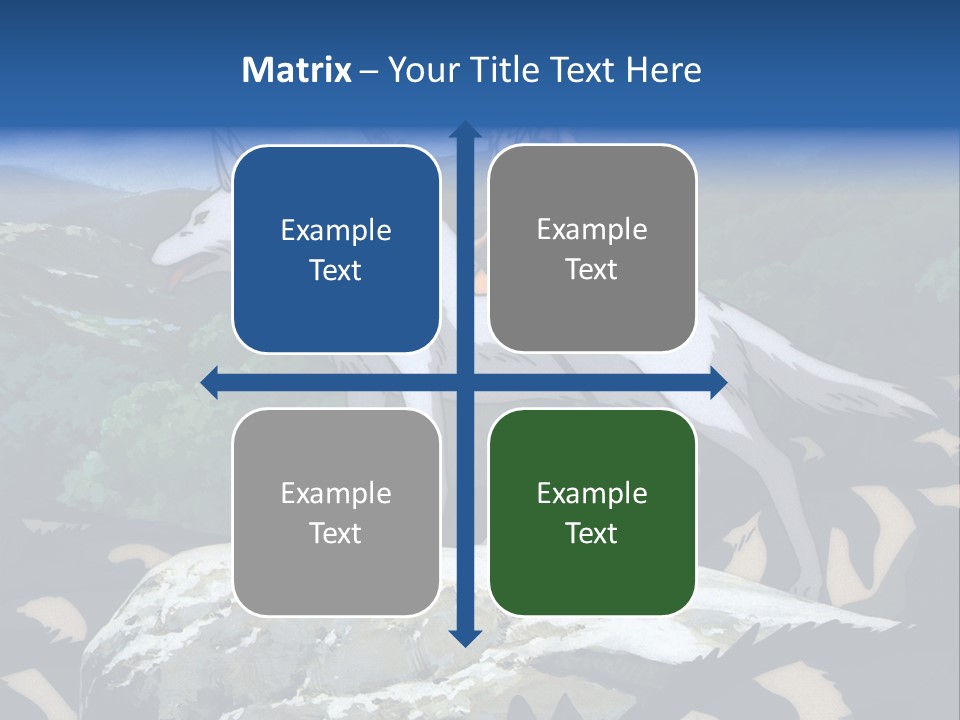 A Woman Riding On The Back Of A White Wolf PowerPoint Template