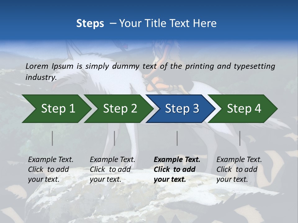 A Woman Riding On The Back Of A White Wolf PowerPoint Template