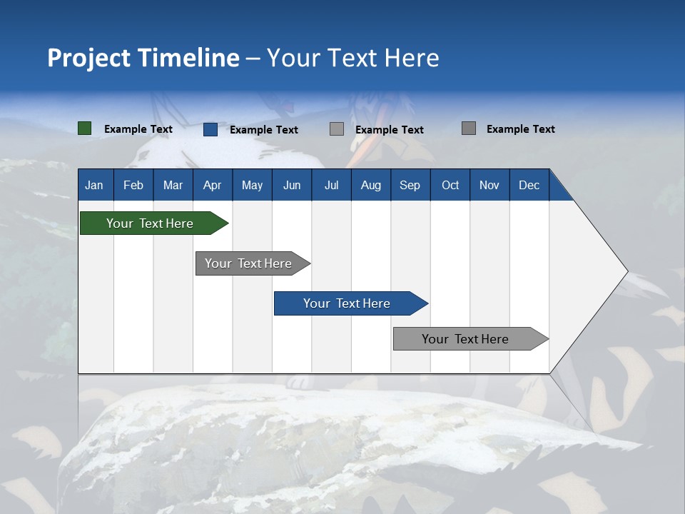 A Woman Riding On The Back Of A White Wolf PowerPoint Template