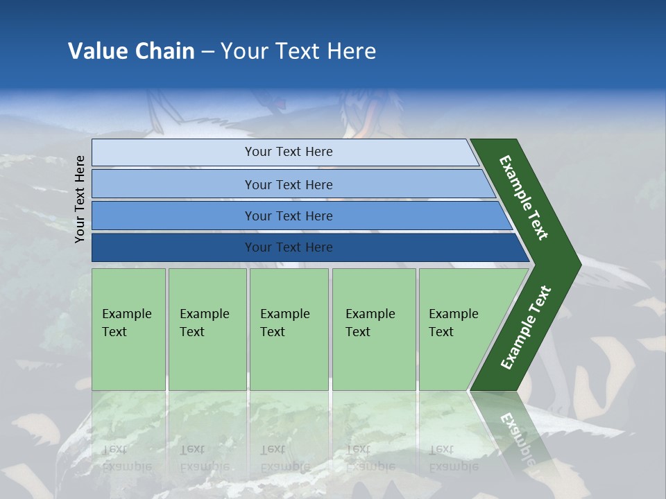 A Woman Riding On The Back Of A White Wolf PowerPoint Template